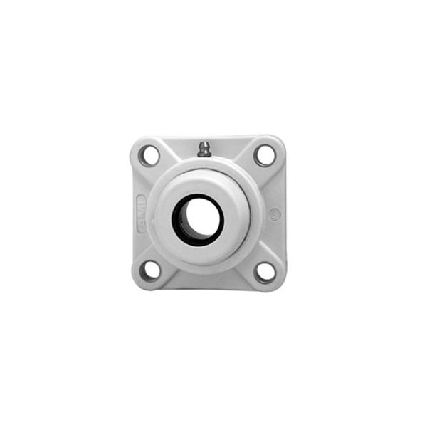 SINGLE ROW BALL BEARING - 1 STAINLESS NAR SET SCREW BLACK 4-BOLT FLANGE CLS COV BS